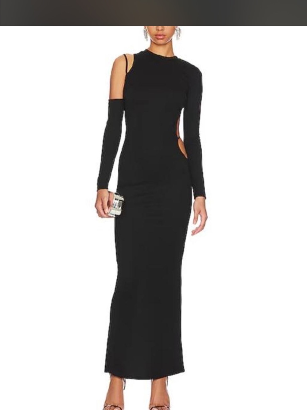 superdown Black Long-Sleeve Backless Evening Gown - Picture 2 of 4
